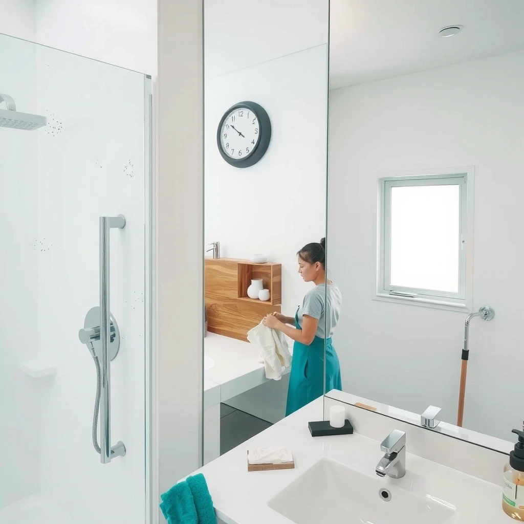 Bathroom fixtures before cleaning