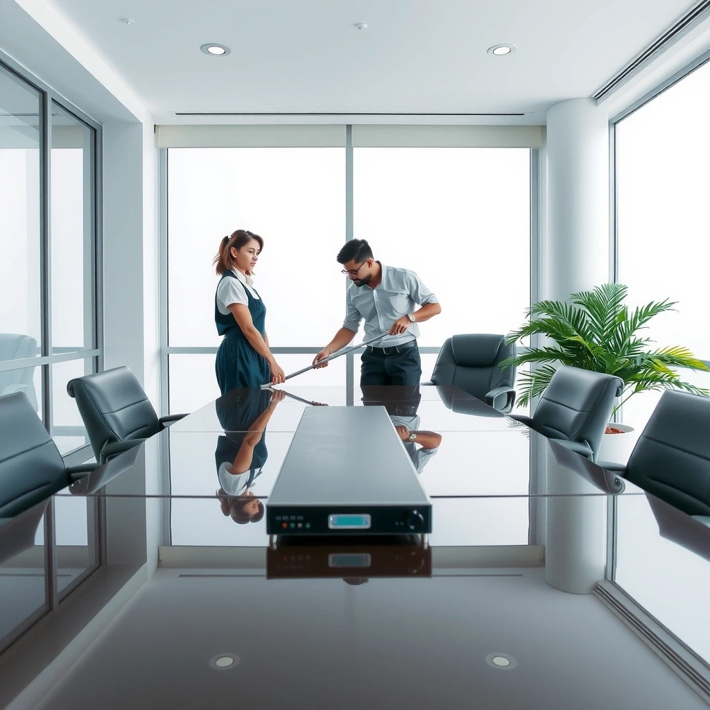 Clean office boardroom